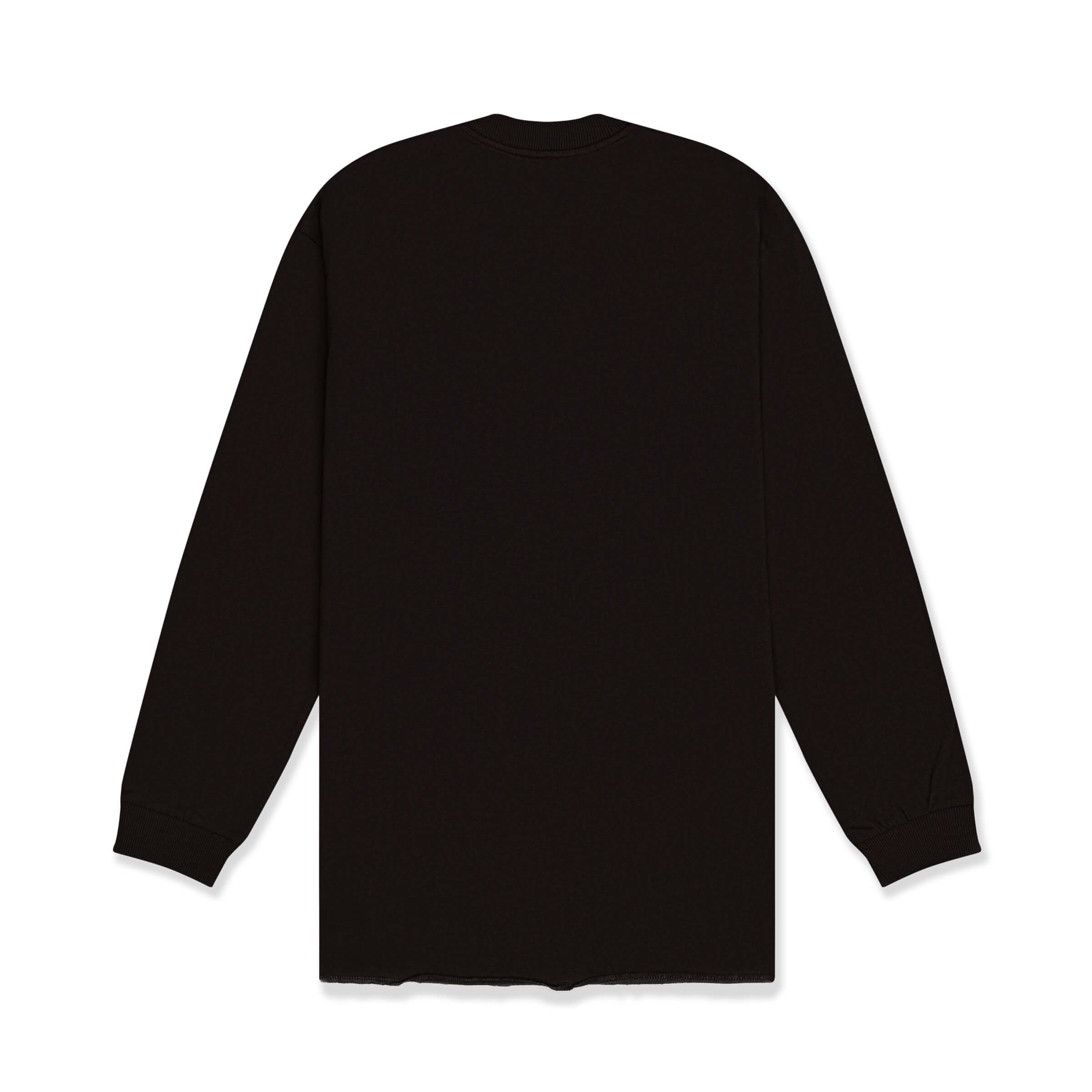 Mock Neck Long Sleeve T Shirt - Vintage Black
