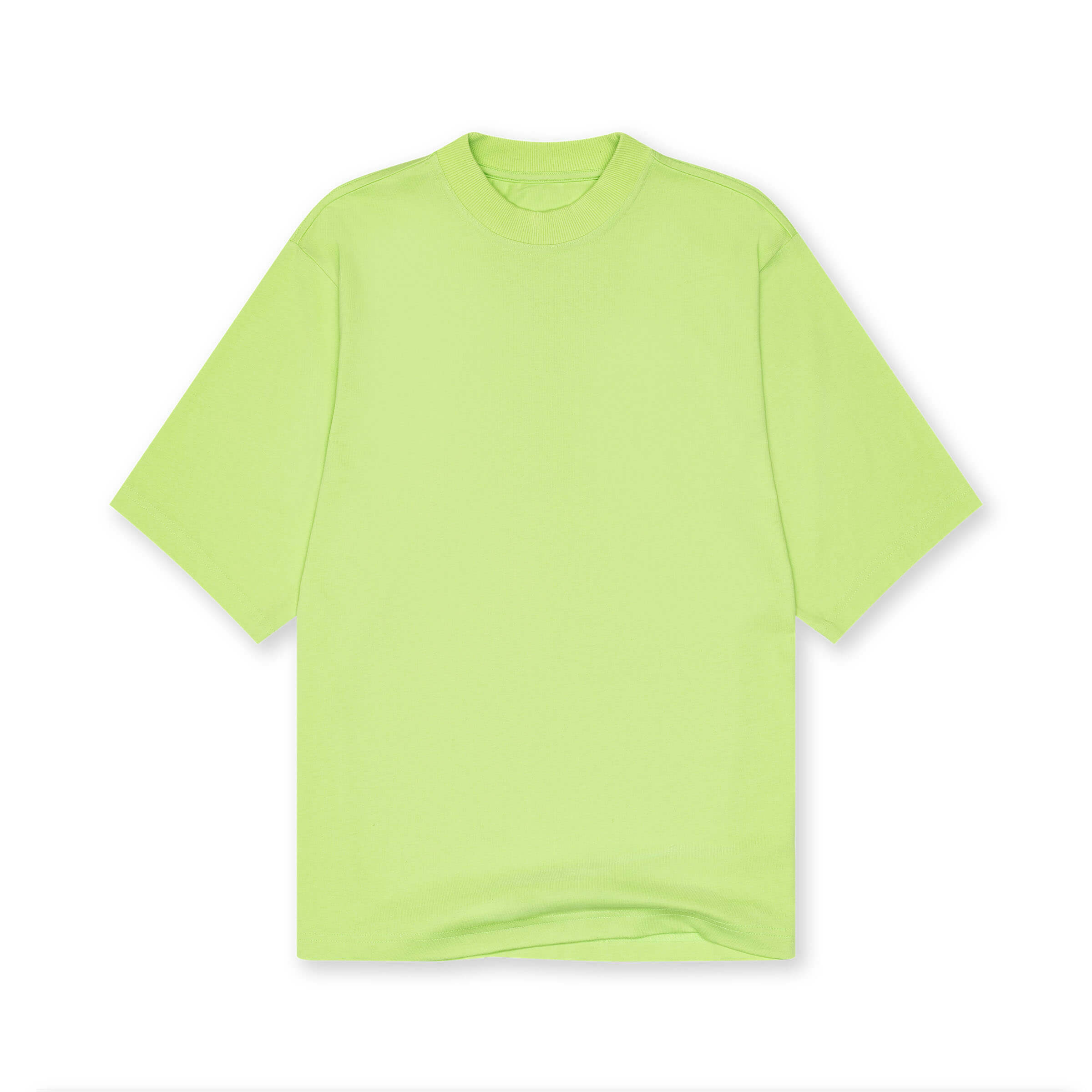 Mock Neck Oversized T Shirt - SLIME