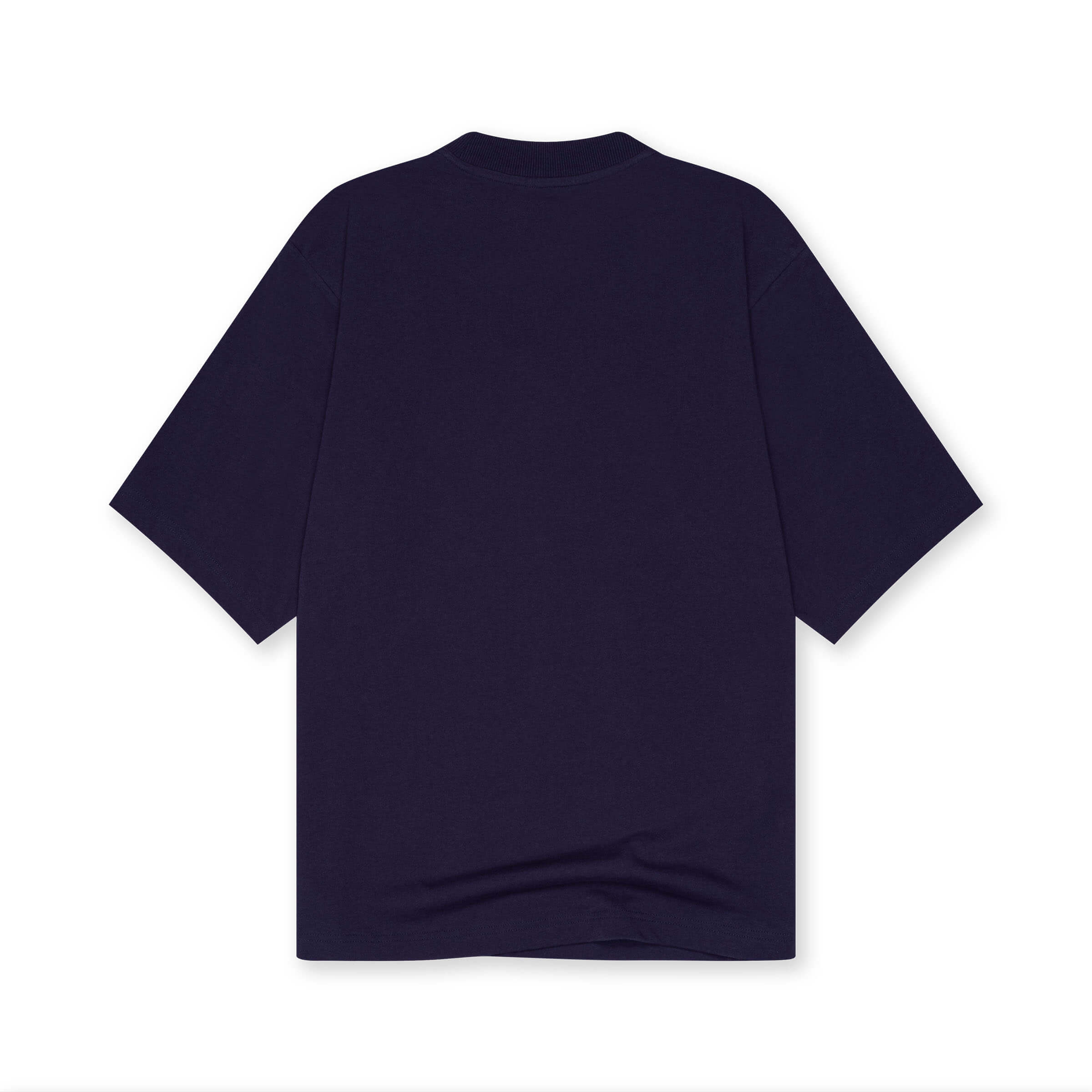 Mock Neck Oversized T Shirt - NAVY